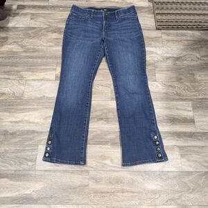 Lee Regular Fit Bootcut mid Rise Flex Motio Women's Blue Jean. Unique With Snaps